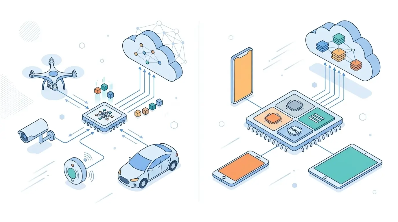 Edge TPU vs Mobile NPU architecture comparison for edge AI hardware accelerators