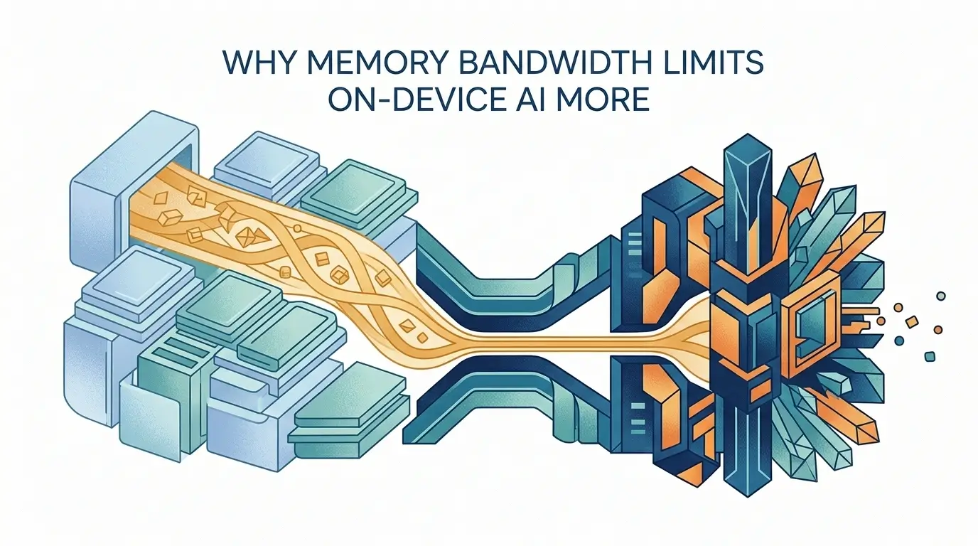 Why Memory Bandwidth Limits On-Device AI More engineering diagram showing AI execution architecture