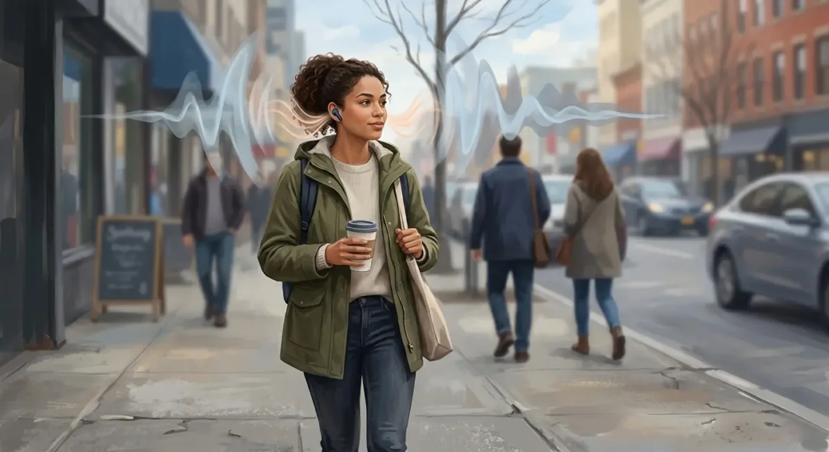 how noise cancellation works inside earbuds with reduced processing during movement