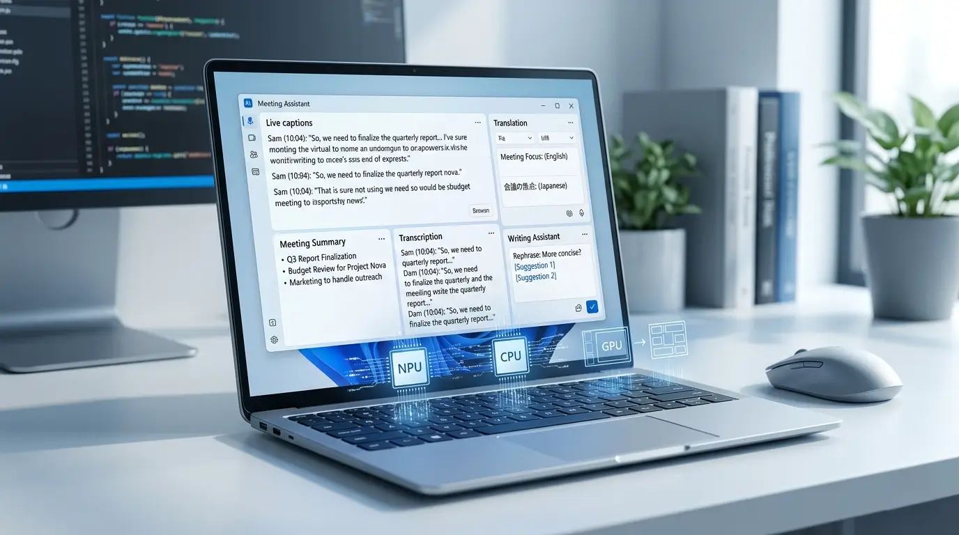 AI PC features in 2026 including NPU performance Copilot Plus capabilities and local AI processing